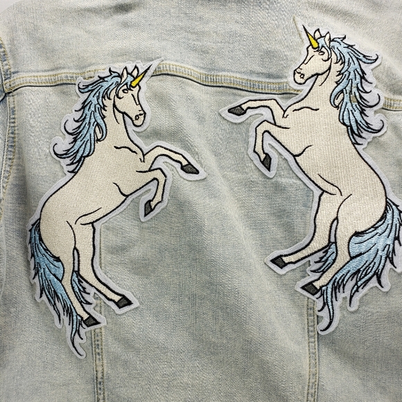 Lularoe Unicorn Denim Jacket Women's Size Medium - Picture 3 of 6